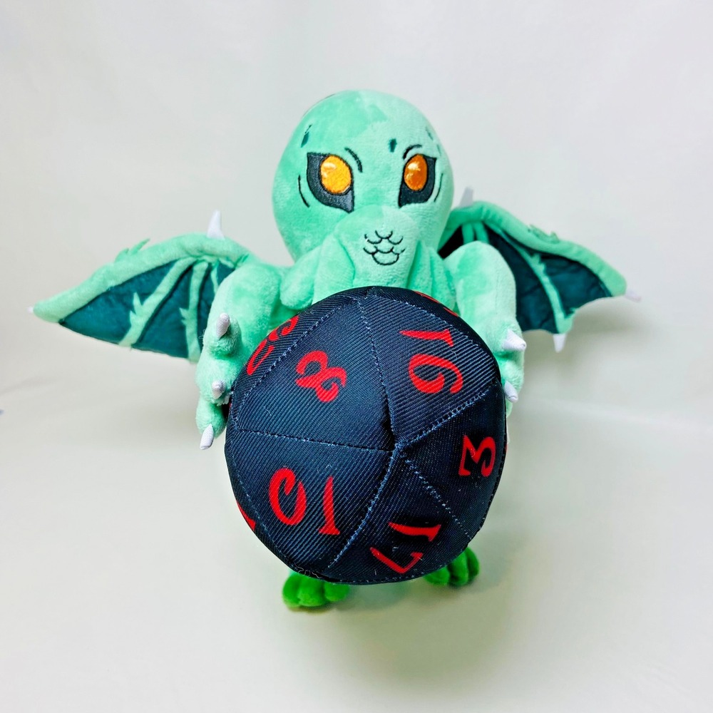 Cthulhu Lovecraft 12 Sided Die Plush Stuffed Toy Goth Emo Cryptid No Tag‎ HTF - Picture 2 of 8